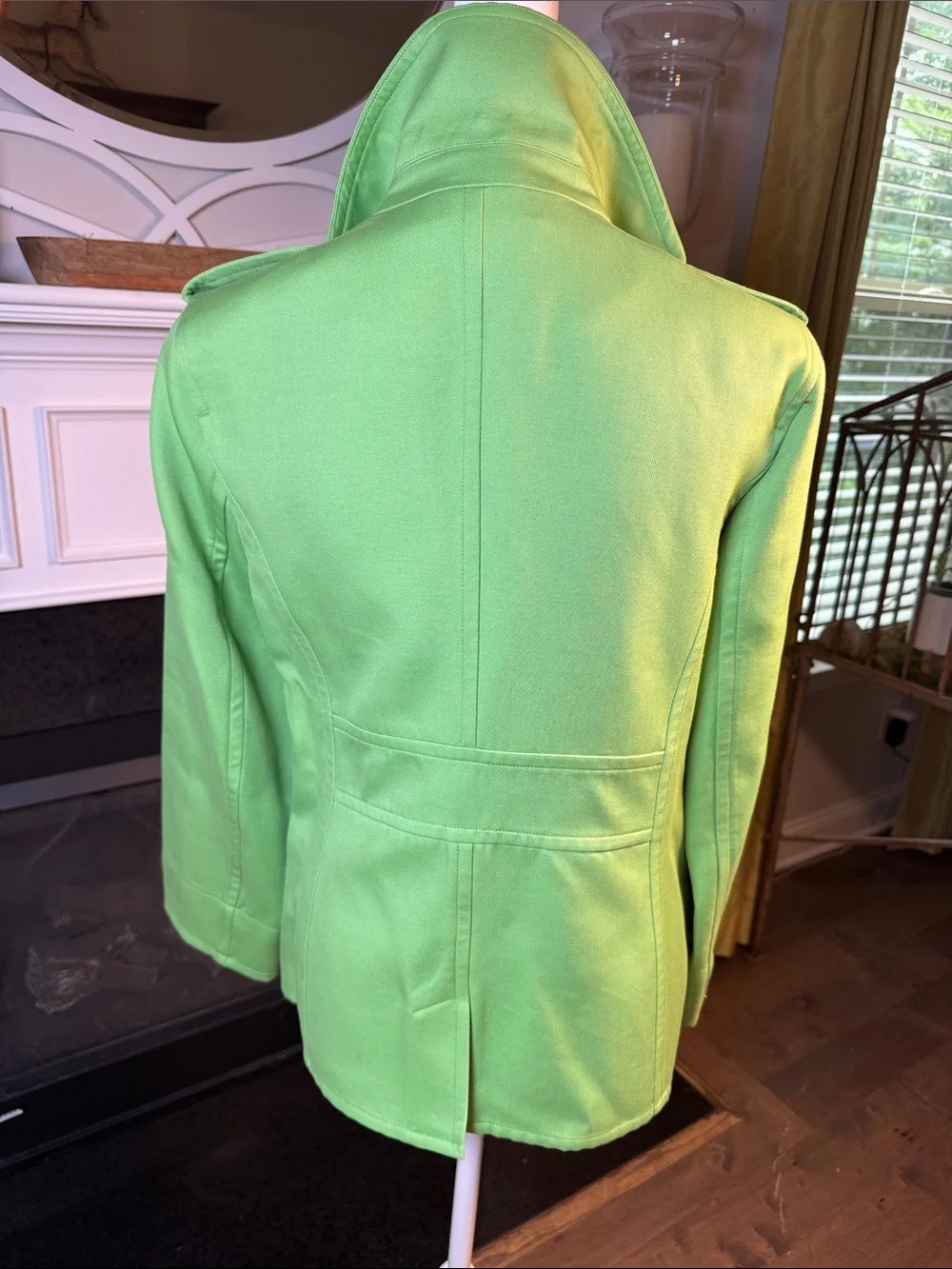 Tory Burch Lime Green Sgt. Pepper Twill Utility Blazer with pants